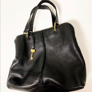 Black fossil crossbody.